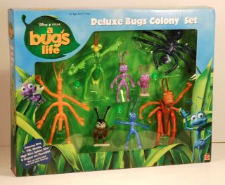 Disney Pixar A Bugs Life Deluxe Bugs Colony Action Figures Set MISB 