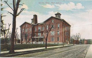Postcard 930505 Galion Ohio High School Building