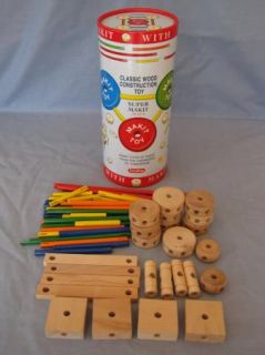 Makit Classic Wood Wooden Construction Building Toy Schylling