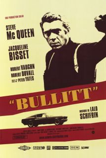 Bullitt Movie Poster 27x40 French Steve McQueen Robert Vaughn 