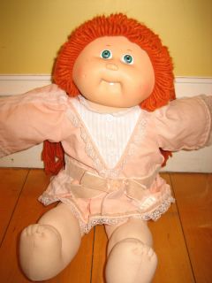 1978 1983 Cabbage Patch Doll Red Hair Green Eyes Signed Xavier Roberts 