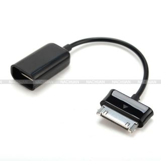 New Black OTG USB Host Cable Adapter for Samsung Galaxy Tab 7 0 P1000 