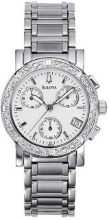   authentic bulova new bulova women s diamond chronograph watch 96r19