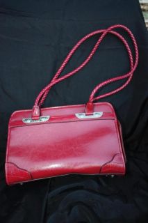 bueno italian designer burgundy burnt red handbag