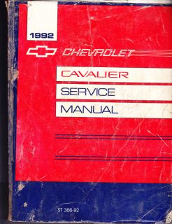  1992 Cavalier Service Manual