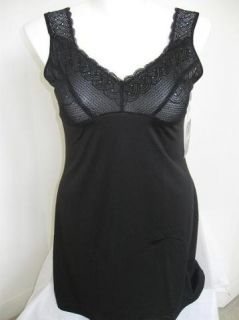 Delta Burke Comfort Lacey Strap Microfiber Nightgown Black Sizes 1x 2X 