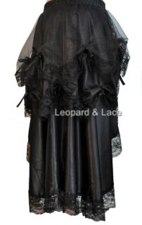 Black Burlesque Victorian Bustle Layered Skirt O s 8 12 Aussie Selle 