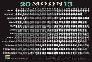 2013 MOON PHASE CALENDAR CARD PHASES PERIGEE APOGEE LUNAR ECLIPSES 