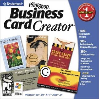 Printshop Business Card Creator Print Shop New for PC XP Vista SEALED 