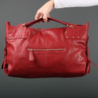 Burgundy Dark Red Flat Cross Body Shoulder Bag Satchel Handbag Purse 