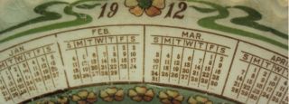   Vintage 1912 Carnation McNicol Calendar 8 Inch Plate Woman Fishing