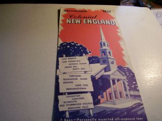 Greyhound Bus Tours 1957 Colonial New England