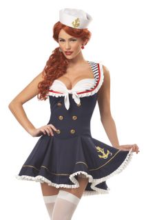 Retro Sexy Sailor Pin Up Girl Navy Halloween Costume