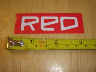 burton red snowboard helmet sticker decal new r e d this auction is 