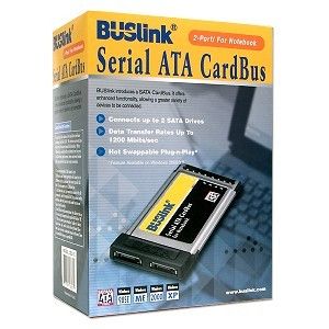 Brand New Buslink 2 Port Serial ATA SATA CardBus Card