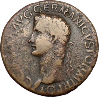 2610 caligula roman emperor 37 41 a d brass sestertius 35mm 29 96 gm 
