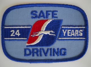 Vintage Greyhound Bus Driver Patch Cap Uniform Shirt 24 Years Safe 