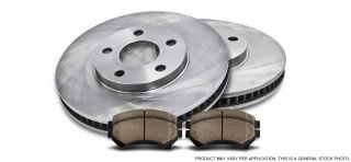 Front Kit Premium Callahan OE High Quality Blank Brake Rotors Quiet 