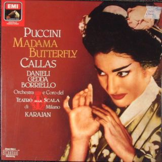 Callas Karajan Puccini Madama Butterfly 2xLP Book EX