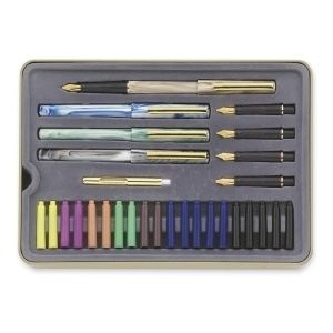 Staedtler 5 Calligraphy Pen Set Assorted Point Sizes Assorted Ink 