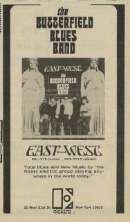 BUTTERFIELD BLUES BAND EAST WEST LP PROMO AD 1966