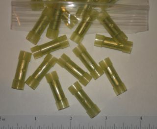 100 Yellow 12 10 Butt Wire Connectors Insulated Flared