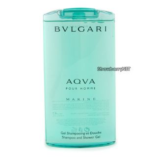 Bvlgari Aqva Pour Homme Marine Shampoo Shower Gel 200ml 6 7oz New 