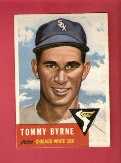 1953 Topps Original Vintage Baseball 123 Tommy Byrne