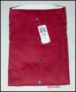 Geoffrey Beene Wrinkle Free Mens Dress Shirt Red 15 5 16 16 5 17 17 5 