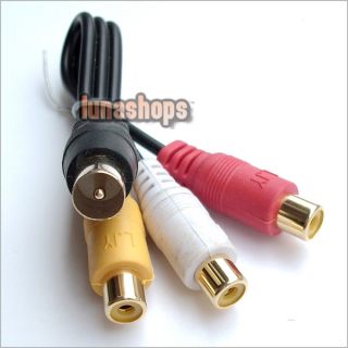 AV RCA Female to Male RF Connector Adapter Cable New