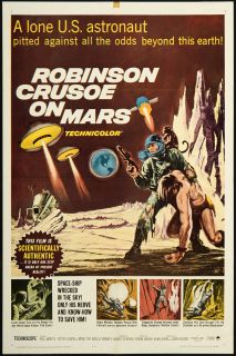 Robinson Crusoe on Mars 1964 Original U s One Sheet Movie Poster 