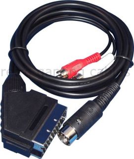   St RGB AV Scart Cable TV Lead Cord New RCA Sound Break Out