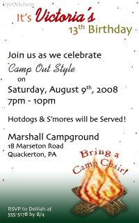 wonderful camp fire invitations the perfect invite for your camping 