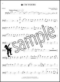 Popular Hits Instrumental Play Along Cello Pop Sheet Music Book with 