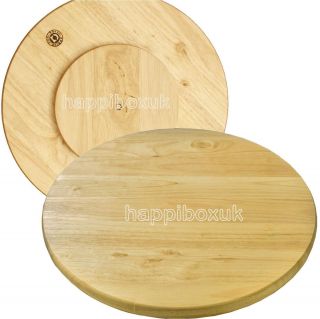   Platter Turntable Base Round Dinning Tray Cake Board Hevea Wood