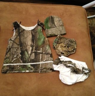  6 Month Camo Girl Dress with Bloomers