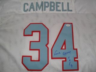 Earl Campbell Signed HOF 91 1980 Mitc Ness Jersey JSA