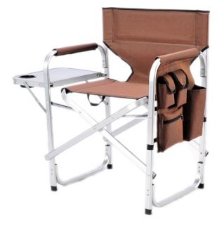 Camping Folding Director Chair w Table 1204BROWN