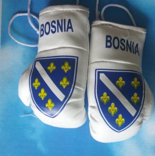  Old Bosnia Mini Boxing Glove Flag