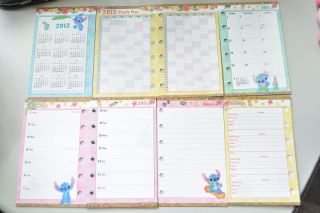 2012.09 ~ 2013 Disney Stitch Schedule Book LV Agenda Refills