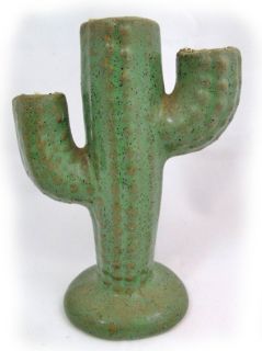 Vintage Green Cactus Desert Plant Flower Ceramic Art Pottery Home 