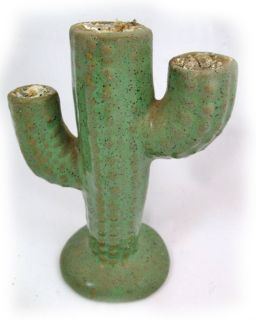 Vintage Green Cactus Desert Plant Flower Ceramic Art Pottery Home 