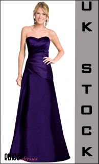 New Cadbury Purple Bridesmaid Evening Prom Dress 8 22