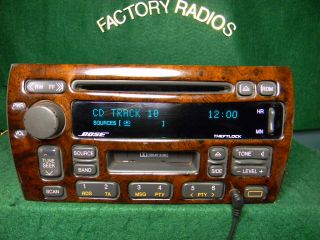 Cadillac Catera Bose CD Tape Radio Wood  iPod SAT Aux 16239126 Plug 