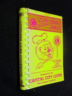   Cookbook Capital City Lions Club Baton Rouge Cajun Vintage 1983
