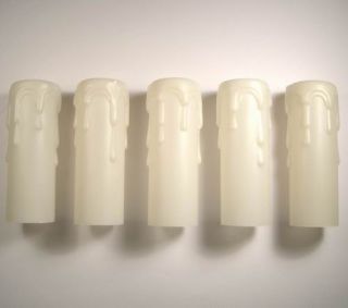Chandelier Candle Covers Five Wax Drip Style 80x24mm