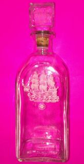 Lord Calvert Sailing Ship Collector Decanter 1958 Vintage Glass Liquor 