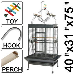   x31 x75 Parrot Bird Cage Ladders Play Top Perch Finch Cages Black Vein