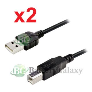 2X for HP Canon Dell Printer Cable Cord USB 2 0 A B 15ft 15 15 ft 