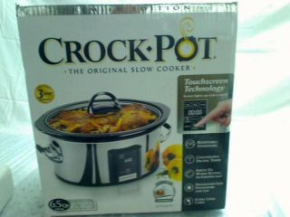 Crock Pot SCVT650 PS 6 1 2 Quart Programmable Touch Screen Slow Cooker 